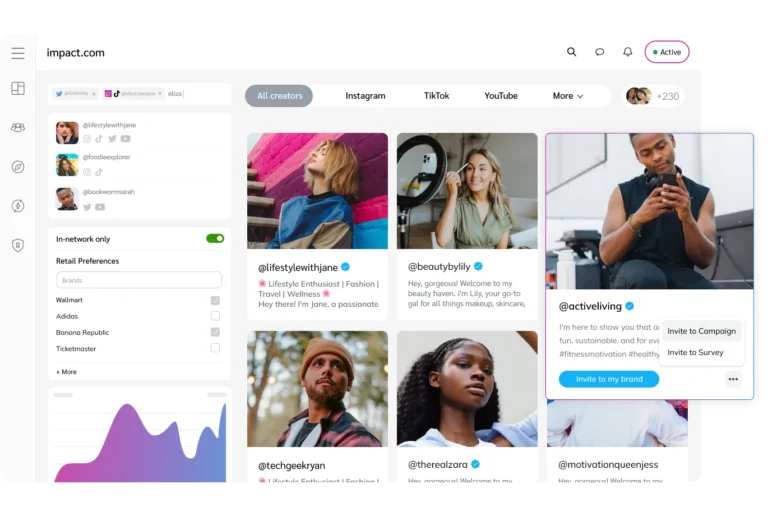 creator product preview page impact.com